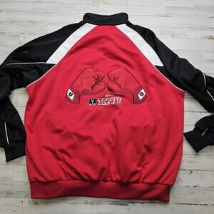 Tecate Cerveza Mexican Beer BOXING GLOVES Full Zip Olympian Track Jacket Red XL
